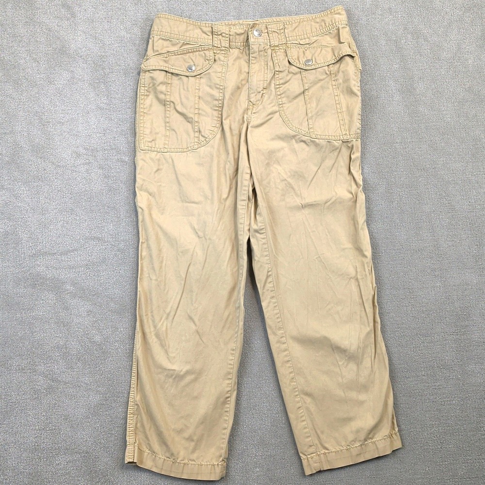 Lauren Ralph Lauren Cargo Chino Pants Womens 8 Tan Khaki Cotton Straight Leg